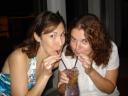 Renee & I drinking a “Prosperity” cocktail