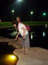 Nads & NayBear play on the pond